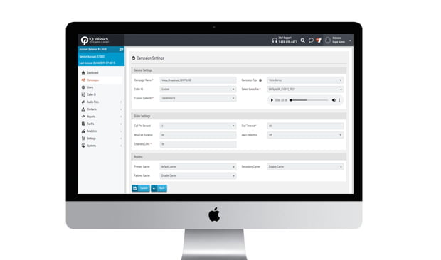 Voice campaign setting